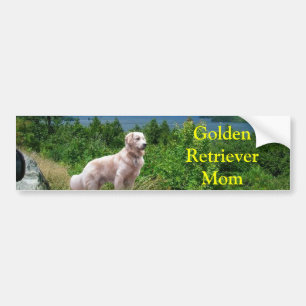Golden Retriever At Lake Bumper Sticker Mom