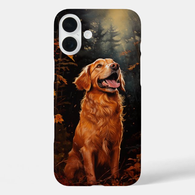 Golden Retriever at night Case-Mate iPhone Case (Back)