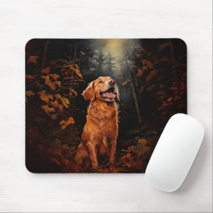 Golden Retriever at night Mouse Pad