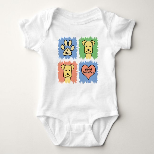 Golden Retriever Baby Bodysuit (Front)