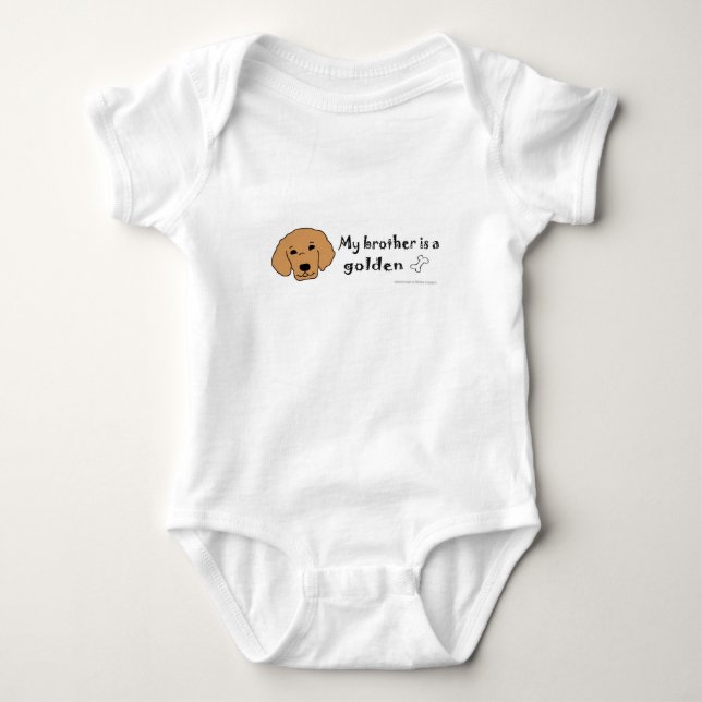 golden retriever baby bodysuit (Front)