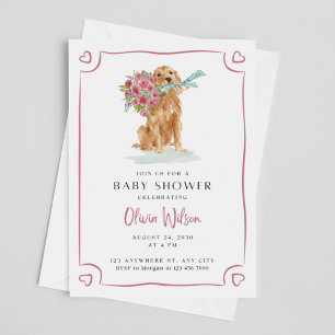 Golden Retriever Baby Shower Invite