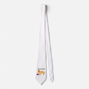 Golden Retriever Back to School Tie