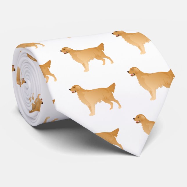 Golden Retriever Basic Breed Design Tie (Rolled)