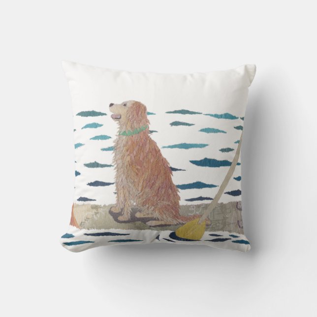 Golden Retriever, Beach Dog, Paddle Board Cushion (Front)