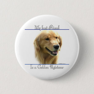 Golden Retriever Best Friend 2 - Button