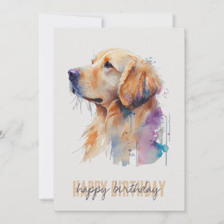 Golden Retriever Birthday Card