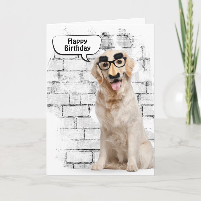 Golden Retriever Birthday Card (Front)