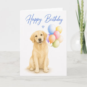 Golden Retriever Birthday Card
