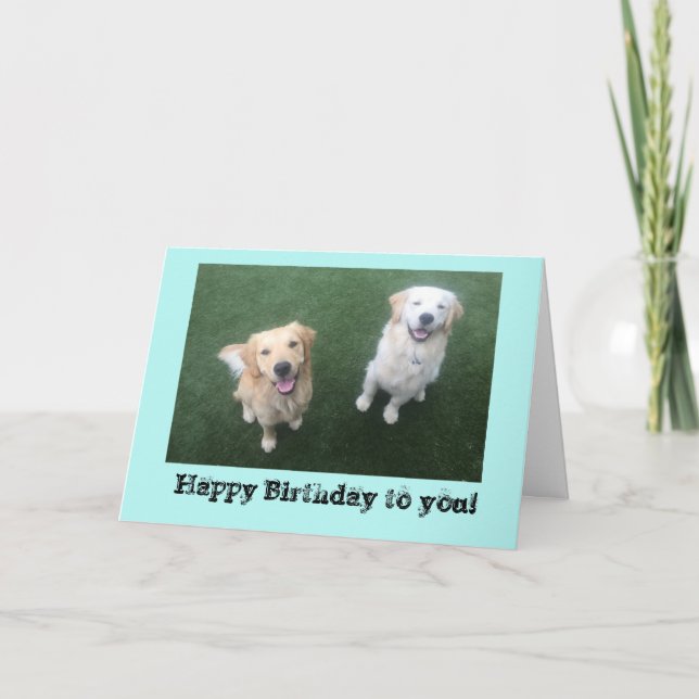 Golden Retriever Birthday Card (Front)