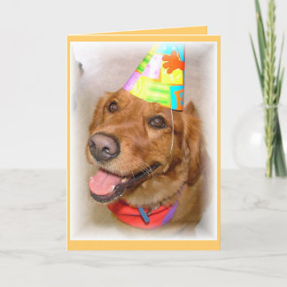 Golden Retriever birthday card. Card