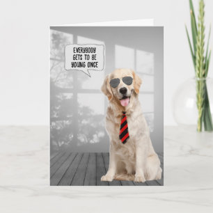 Golden Retriever Birthday Humour Card