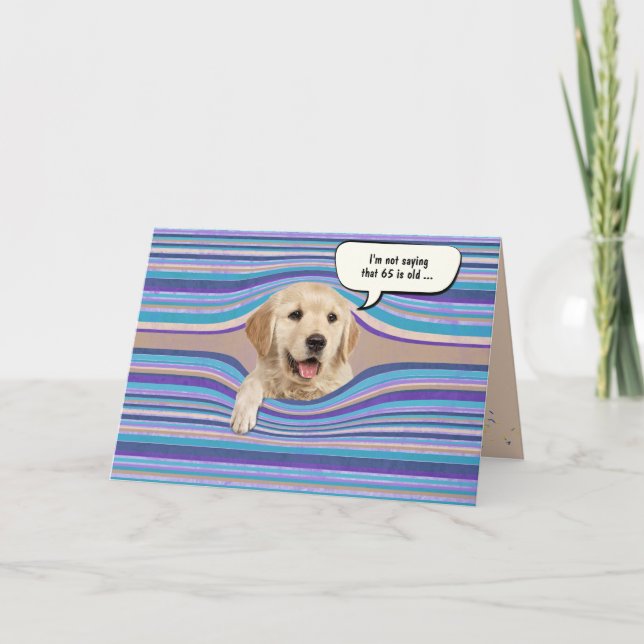 golden retriever birthday humour card (Front)