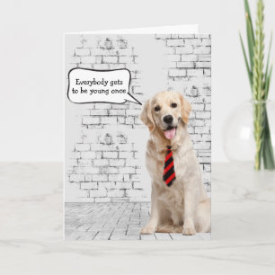 Golden Retriever Birthday Humour Card