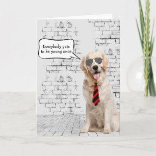 Golden Retriever Birthday Humour Card