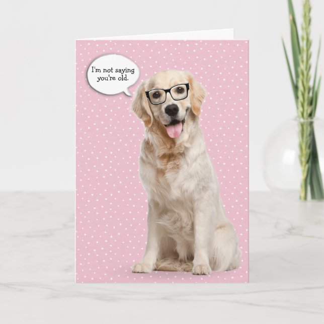 Golden Retriever birthday humour Card (Front)