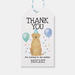 Golden Retriever Birthday Thank You Favour Gift Ta Tags