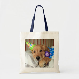 Golden Retriever Birthday Tote Bag