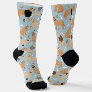 Golden Retriever Bones and Paws Socks