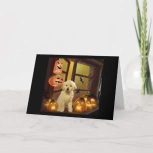 Golden Retriever BOO Halloween Greeting Card