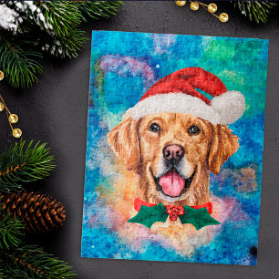 Golden Retriever Breed Dog Christmas Jigsaw Puzzle