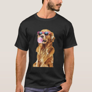 Golden Retriever Bubble Gum T-Shirt