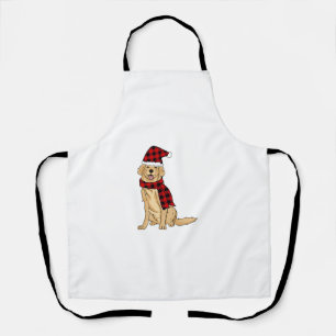 Golden Retriever Buffalo Plaid Retriever Dog Lover Apron