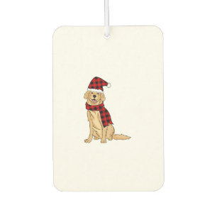 Golden Retriever Buffalo Plaid Retriever Dog Lover Car Air Freshener