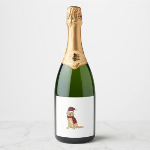 Golden Retriever Buffalo Plaid Retriever Dog Lover Sparkling Wine Label