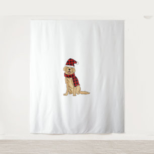 Golden Retriever Buffalo Plaid Retriever Dog Lover Tapestry