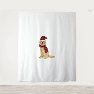 Golden Retriever Buffalo Plaid Retriever Dog Lover Tapestry