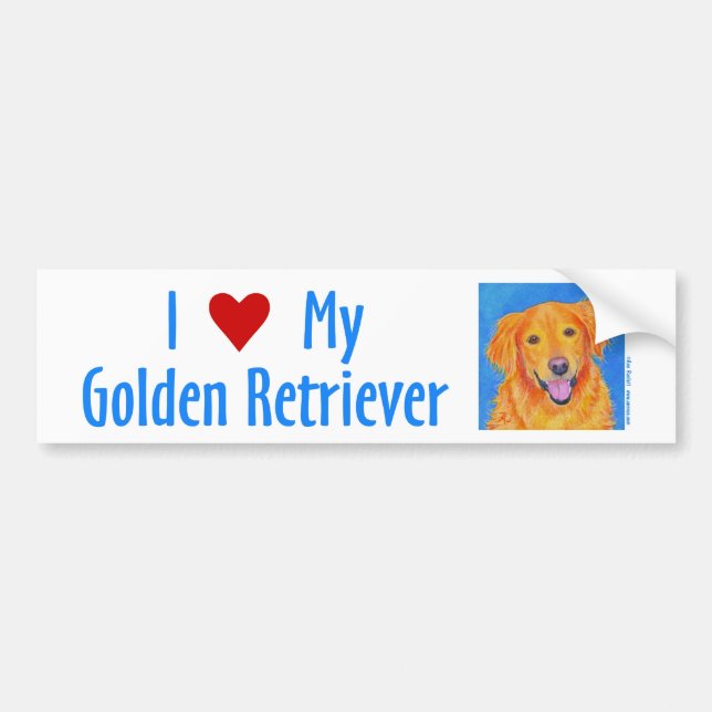 Golden Retriever Bumper Sticker - "Sydney" (Front)