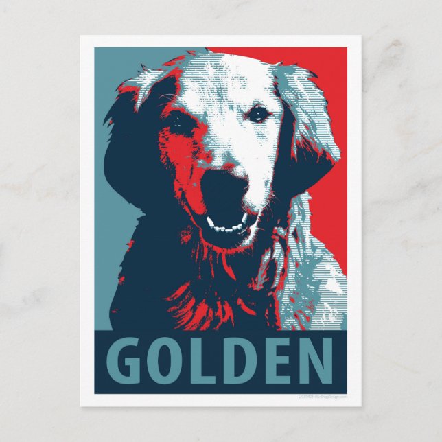 Golden Retriever by Hope Dogs Postcard (Front)
