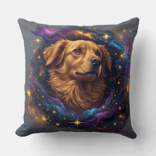 Golden Retriever by Whimsical Cosmos Cushion