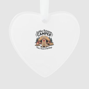 Golden Retriever Camper� Tents, Treats & Tail Wags Ornament