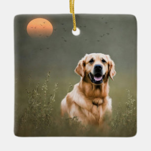 Golden Retriever Ceramic Ornament