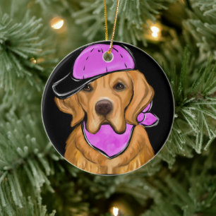 GOLDEN RETRIEVER  CERAMIC ORNAMENT