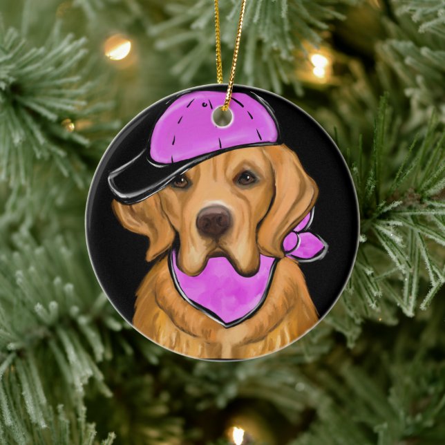 GOLDEN RETRIEVER  CERAMIC ORNAMENT (Tree)