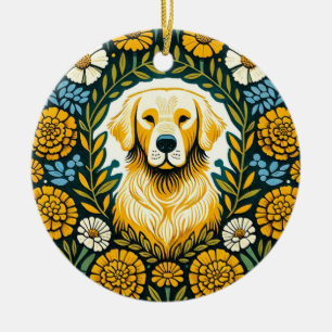 Golden Retriever                                   Ceramic Ornament