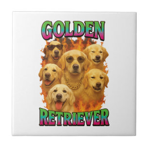 Golden Retriever Ceramic Tile