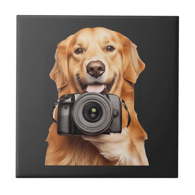 Golden Retriever Ceramic Tile (Front)