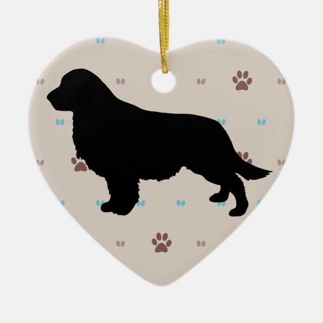 Golden Retriever Ceramic Tree Decoration (Front)