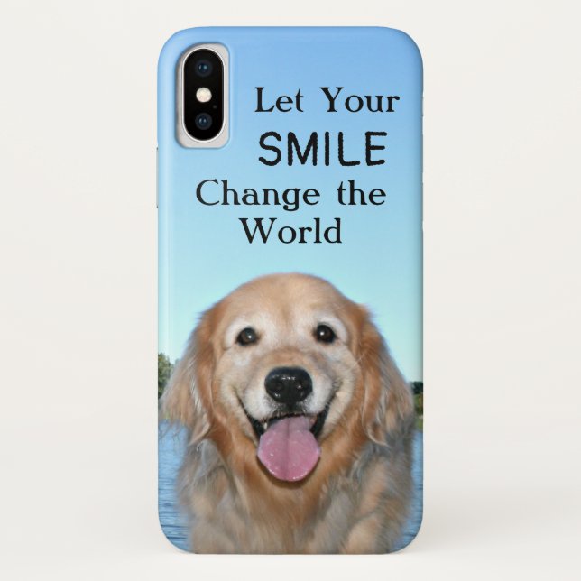 Golden Retriever Change the World Case-Mate iPhone Case (Back)