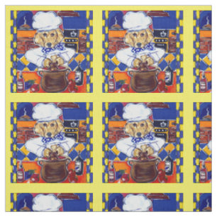 Golden Retriever Chef Fabric