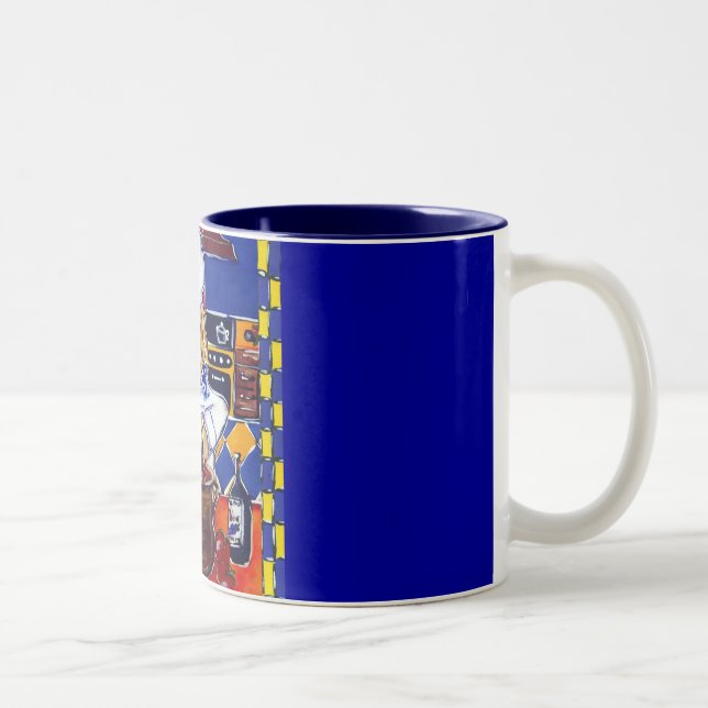 Golden Retriever Chef Two-Tone Coffee Mug (Right)