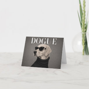 Golden Retriever Chic Editorial Portrait Dog Thank You Card