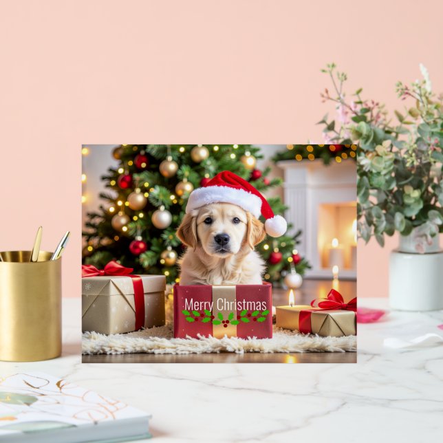 Golden Retriever Christmas Acrylic Sign (Wedding)