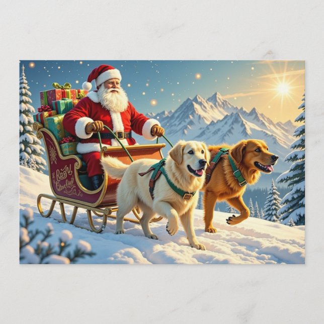 Golden Retriever Christmas Card (Front)
