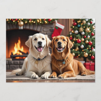 Golden Retriever Christmas Card