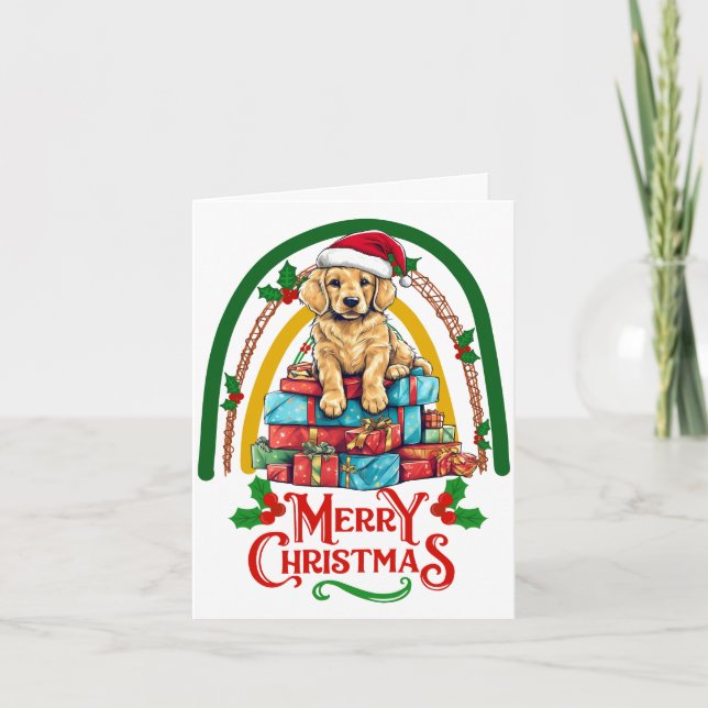 Golden Retriever Christmas Card (Front)